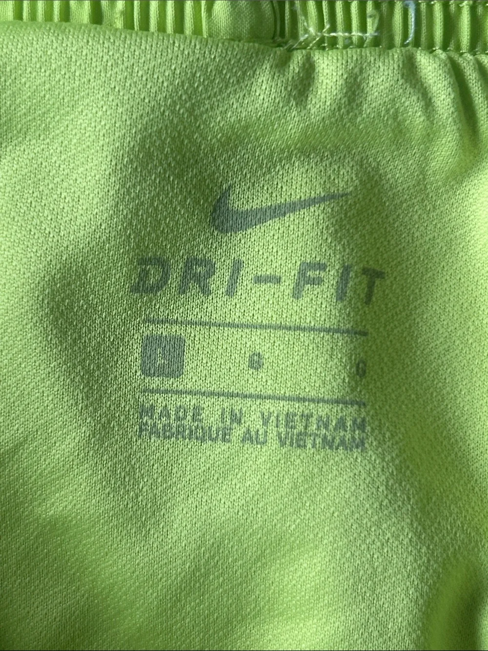 Nike Women's Athletic Shorts — Neon Yellow and Navy Sz L